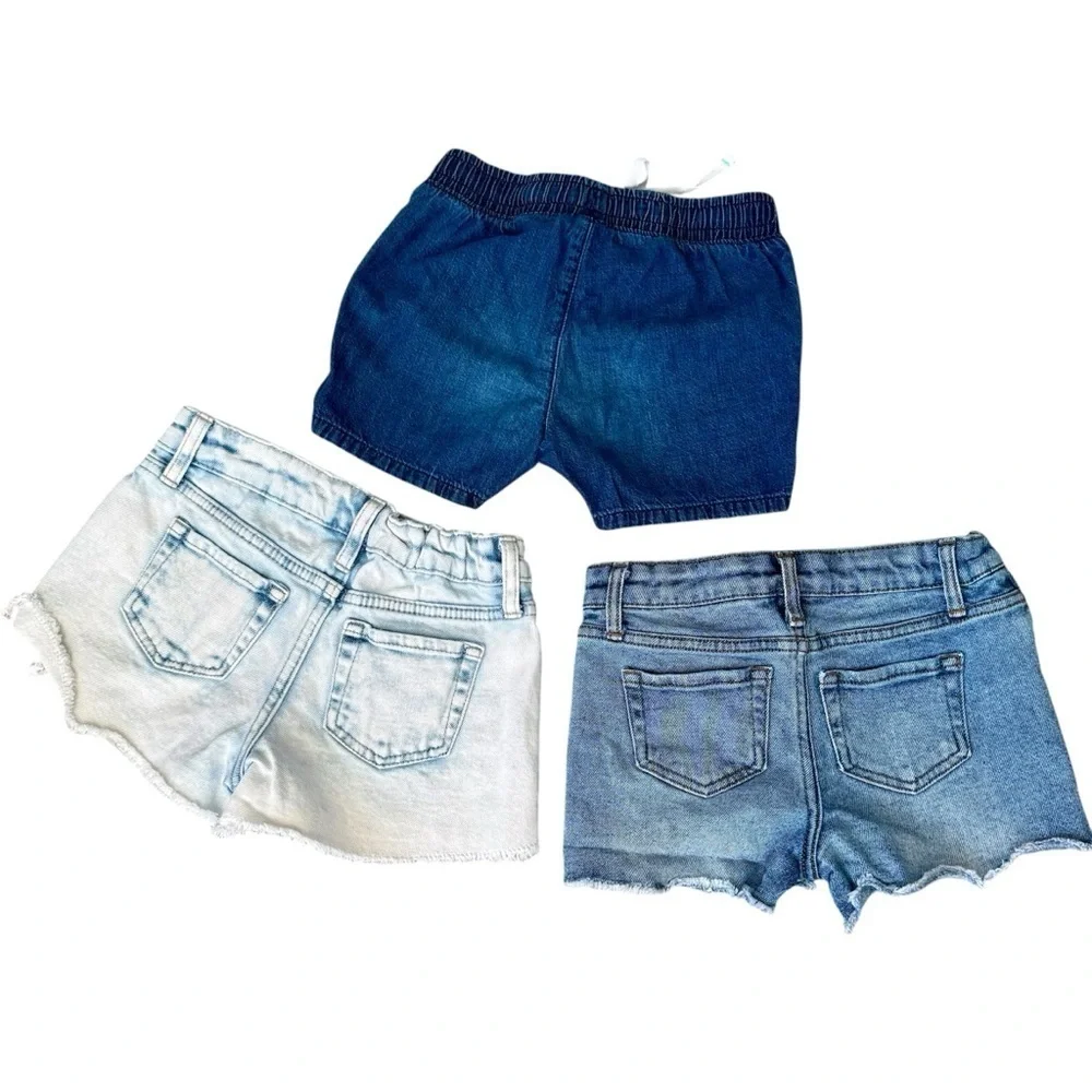 Art Class Bundle of 3 pairs of Denim Blue Jean Shorts Cutoff Adjustable Sz 6
